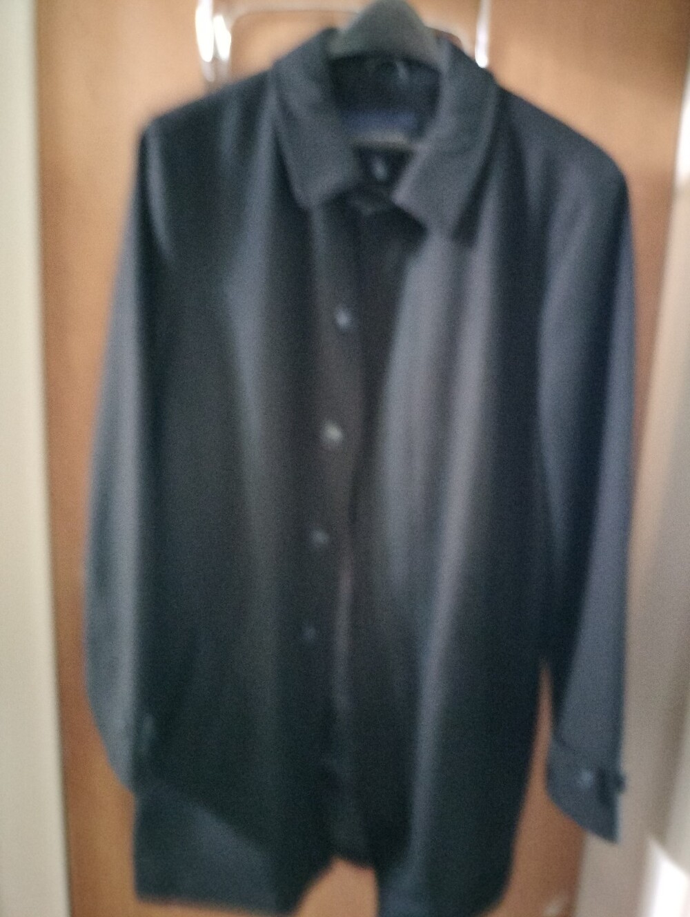 Men's Black Button-Front Coat - Classic Long (@the time we had dogs)